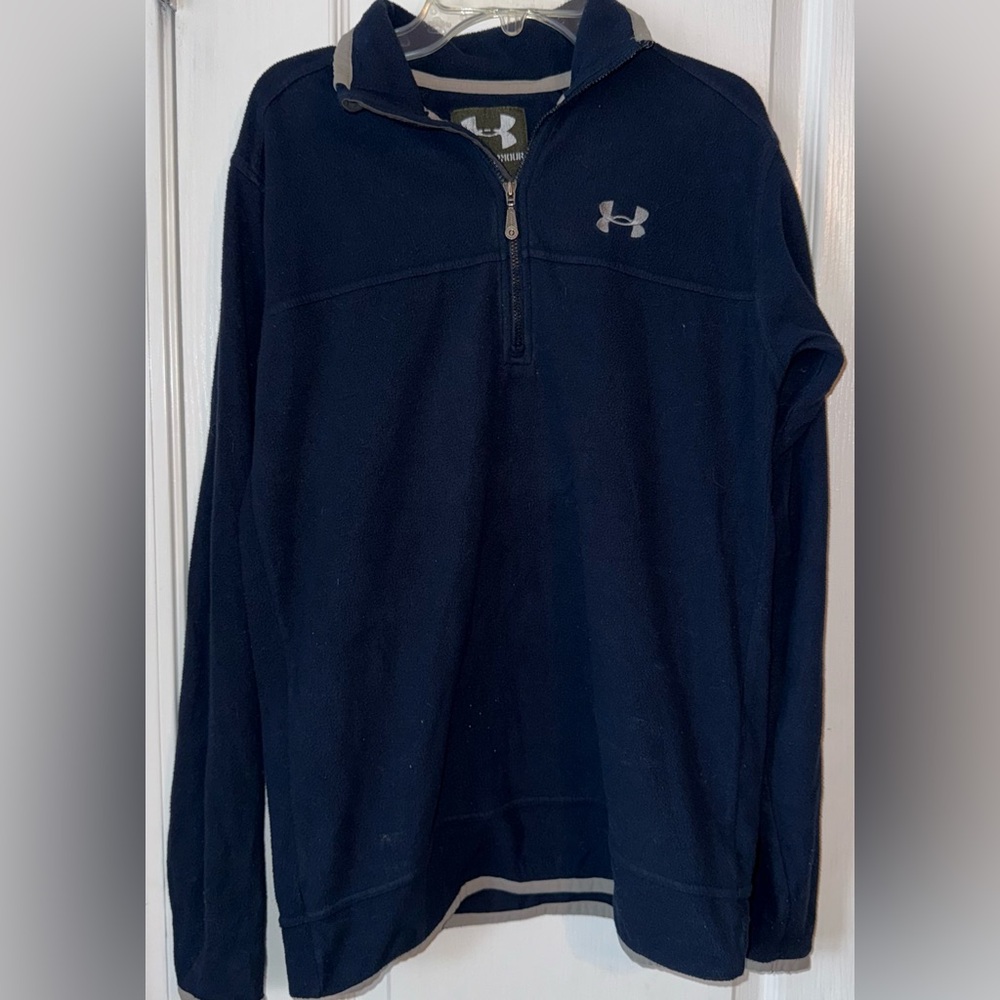 Under Armour Navy Blue Quarter-Zip Pullover Size S